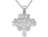 14K White Gold 100% SCORPIO Charm Zodiac Astrology Pendant Necklace with Chain